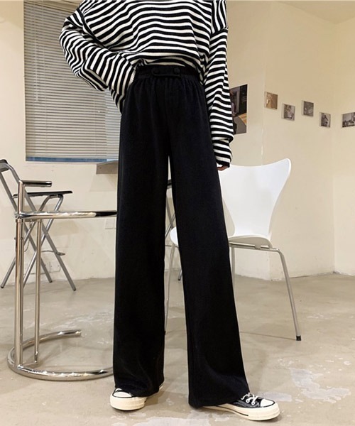 urge:(アージコロン )の「【URGE:】裏起毛 ハイウエスト ストレートパンツ(その他パンツ・レディース・ブラック/ベージュ・SMALL/MEDIUM/LARGE/X-LARGE)」の11枚目の写真
