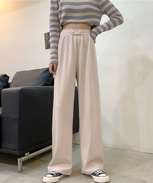 urge:(アージコロン )の「【URGE:】裏起毛 ハイウエスト ストレートパンツ(その他パンツ・レディース・ブラック/ベージュ・SMALL/MEDIUM/LARGE/X-LARGE)」の6枚目の写真
