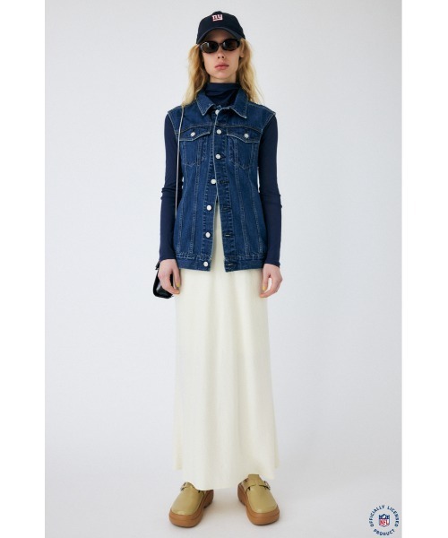 MOUSSY（マウジー）の「BACK BELT DENIM ベスト（ベスト・レディース・ブルー・FREE）」の14枚目の写真
