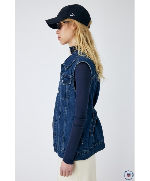 MOUSSY（マウジー）の「BACK BELT DENIM ベスト（ベスト・レディース・ブルー・FREE）」の10枚目の写真