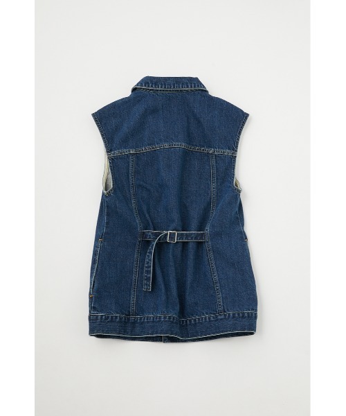 MOUSSY（マウジー）の「BACK BELT DENIM ベスト（ベスト・レディース・ブルー・FREE）」の9枚目の写真