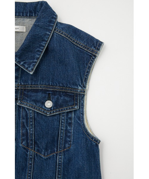 MOUSSY（マウジー）の「BACK BELT DENIM ベスト（ベスト・レディース・ブルー・FREE）」の15枚目の写真