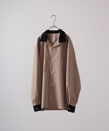 FUNALIVE | とろみ ストレッチ 長袖オープンクレリックシャツ(シャツ/ブラウス)