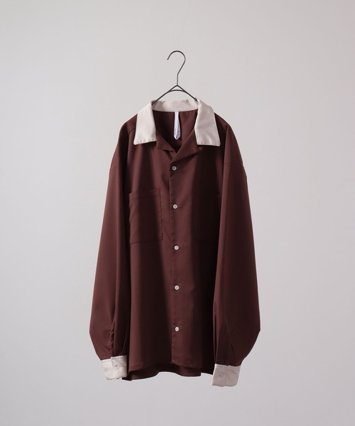 FUNALIVE（ファンアライブ）の「とろみ ストレッチ 長袖オープンクレリックシャツ（シャツ/ブラウス・メンズ・サックスブルー/ブラック/カーキ/ベージュ/モカ/グリーン/ホワイト・M/XL/L）」の4枚目の写真