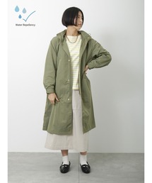 Lugnoncure | 撥水加工フード付スタンドカラーロングコート(その他アウター)