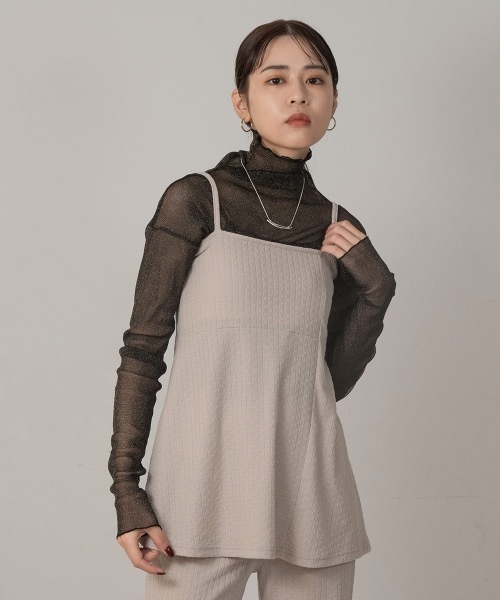 Amiur（エミレ）の「flare tunic set up（セットアップ・レディース・ブラック/ベージュ・FREE）」の16枚目の写真