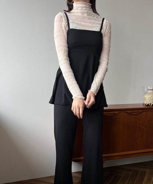 Amiur（エミレ）の「flare tunic set up（セットアップ・レディース・ブラック/ベージュ・FREE）」の11枚目の写真