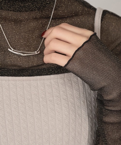 Amiur（エミレ）の「flare tunic set up（セットアップ・レディース・ブラック/ベージュ・FREE）」の14枚目の写真