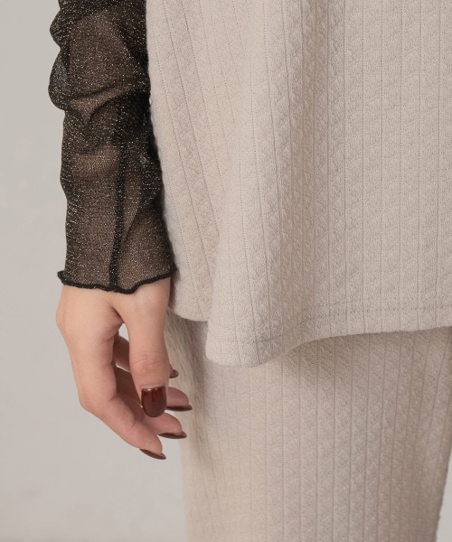 Amiur（エミレ）の「flare tunic set up（セットアップ・レディース・ブラック/ベージュ・FREE）」の15枚目の写真