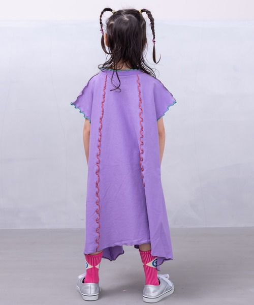 Life Support Products（ライフサポートプロダクツ）の「フレンチスリーブメローワンピース(80～150cm)（ワンピース・キッズ・チャコール/パープル/キャメル・80/90/95/100/110/120/130/140/150）」の6枚目の写真