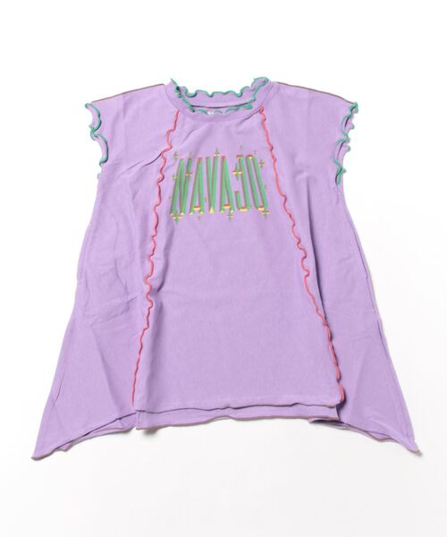 Life Support Products（ライフサポートプロダクツ）の「フレンチスリーブメローワンピース(80～150cm)（ワンピース・キッズ・チャコール/パープル/キャメル・80/90/95/100/110/120/130/140/150）」の7枚目の写真