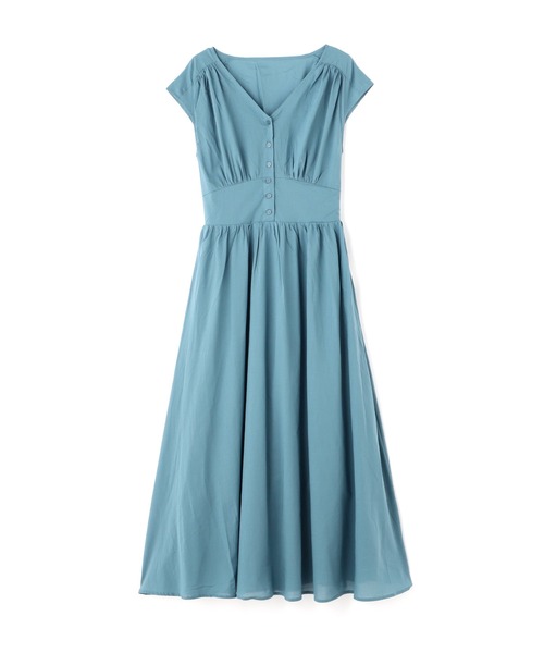 N.（N. Natural Beauty Basic）（エヌエヌナチュラルビューティーベーシック）の「【S Size Line】◆Ｖネックギャザーワンピース（ワンピース・レディース・ブラック/ブルー/スモークピンク/グリーン/ブルー系その他・SMALL/MEDIUM）」の7枚目の写真