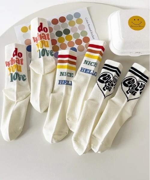 ammy.（エイミードット）の「【 ammy. / エイミードット 】 ポップ ロゴ プリント ソックス（ソックス/靴下・レディース・D/E/A/B/C・FREE）」の18枚目の写真