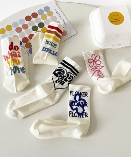 ammy.（エイミードット）の「【 ammy. / エイミードット 】 ポップ ロゴ プリント ソックス（ソックス/靴下・レディース・D/E/A/B/C・FREE）」の17枚目の写真