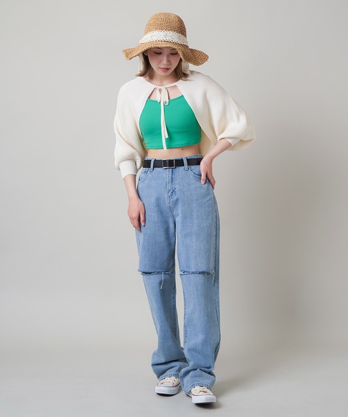 SPINNS（スピンズ）の「レースリボン付 つば広ペーパーハット（ハット・レディース・ベージュ/ライトベージュ・ONESIZE）」の16枚目の写真