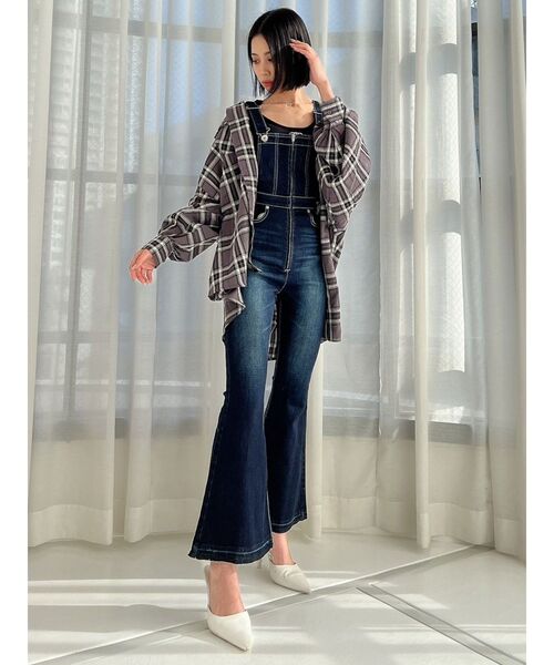 GYDA(ジェイダ)の「GGボリュームスリーブBIGチェックシャツ(シャツ/ブラウス・レディース・ベージュ/グレー・FREE)」の8枚目の写真