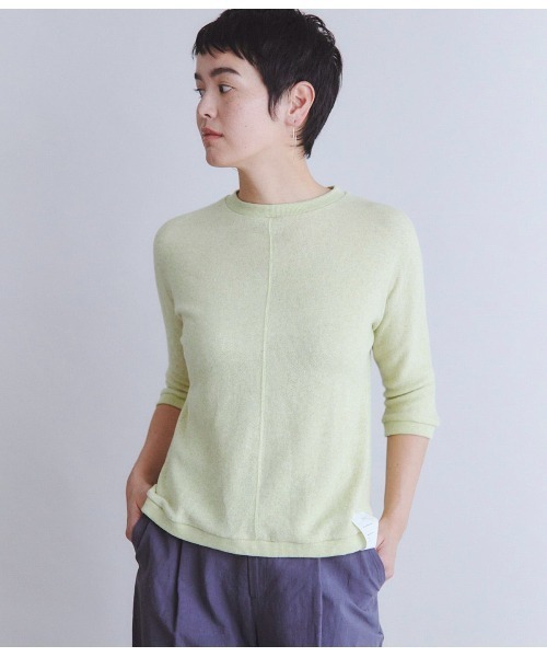 SIPULI（シプリ）の「Soft TOP URAKE ドルマンプルオーバー（Tシャツ/カットソー・レディース・イエロー×グリーン/サックスブルー・2）」の2枚目の写真