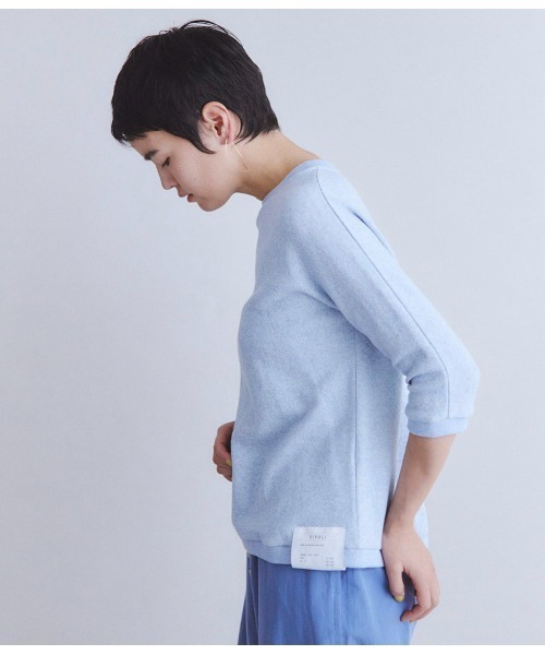 SIPULI（シプリ）の「Soft TOP URAKE ドルマンプルオーバー（Tシャツ/カットソー・レディース・イエロー×グリーン/サックスブルー・2）」の15枚目の写真