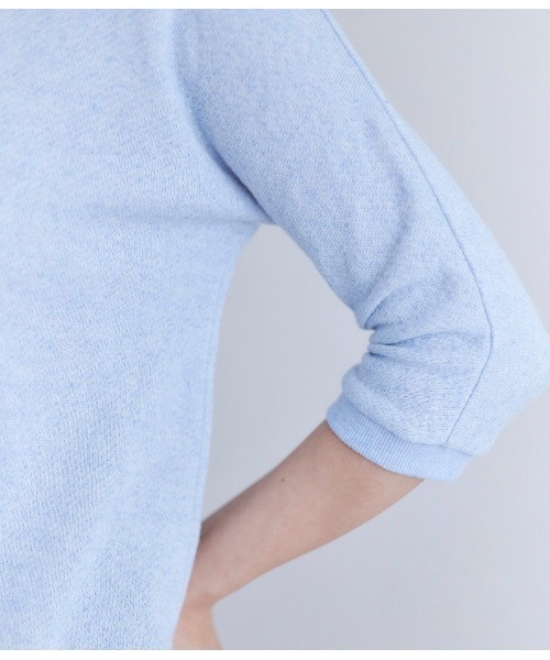 SIPULI（シプリ）の「Soft TOP URAKE ドルマンプルオーバー（Tシャツ/カットソー・レディース・イエロー×グリーン/サックスブルー・2）」の9枚目の写真