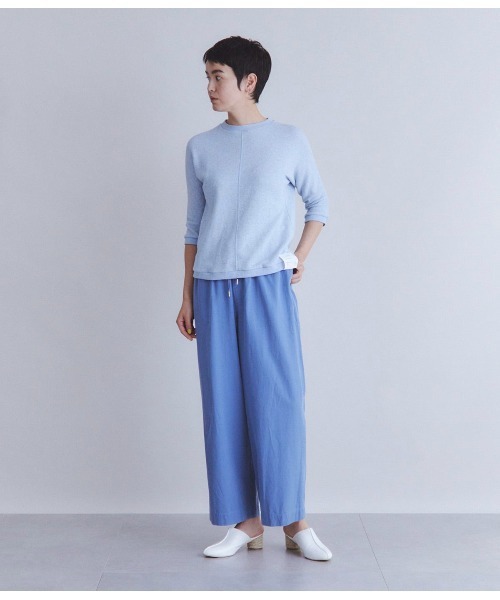 SIPULI（シプリ）の「Soft TOP URAKE ドルマンプルオーバー（Tシャツ/カットソー・レディース・イエロー×グリーン/サックスブルー・2）」の10枚目の写真