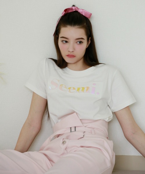 Seemi. byNICECLAUP（ シーミーバイナイスクラップ）の「【Seemi】デザインハイウエストパンツ（スラックス・レディース・ブルー/グレー/ピンク・FREE）」の16枚目の写真