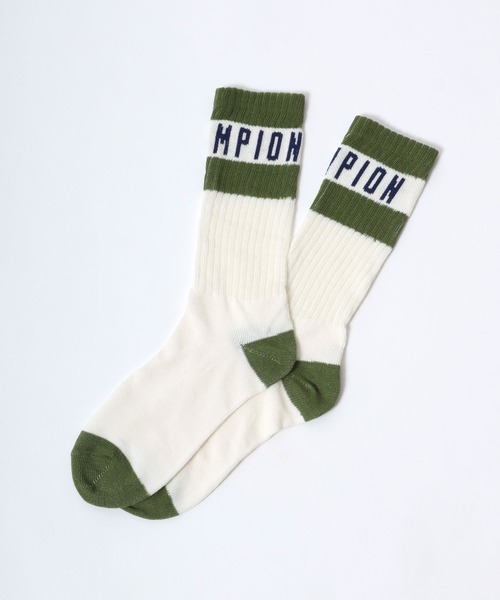 Champion（チャンピオン）の「Champion（チャンピオン）ブランドロゴ ラインソックス（ソックス/靴下・レディース・ライトブルー/オフホワイト・23cm～25cm）」の14枚目の写真