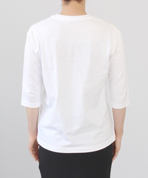 COUDRE（クードル）の「コットンT（Tシャツ/カットソー・レディース・ブラック/パープル/グリーン/ブラック系/ホワイト/Black/ダークグレー/White・FREE）」の17枚目の写真