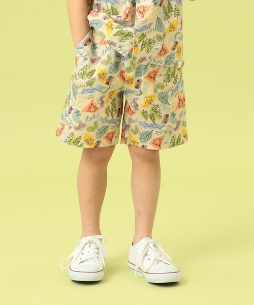 BEAMS mini(ビームスミニ)の「BEAMS mini / キャンプ プリント ショートパンツ 23SS(90~150cm)(その他パンツ・キッズ・イエロー/ナチュラル・90/100/110/120/130/140/150)」の2枚目の写真