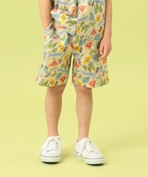 BEAMS mini(ビームスミニ)の「BEAMS mini / キャンプ プリント ショートパンツ 23SS(90~150cm)(その他パンツ・キッズ・イエロー/ナチュラル・90/100/110/120/130/140/150)」の3枚目の写真