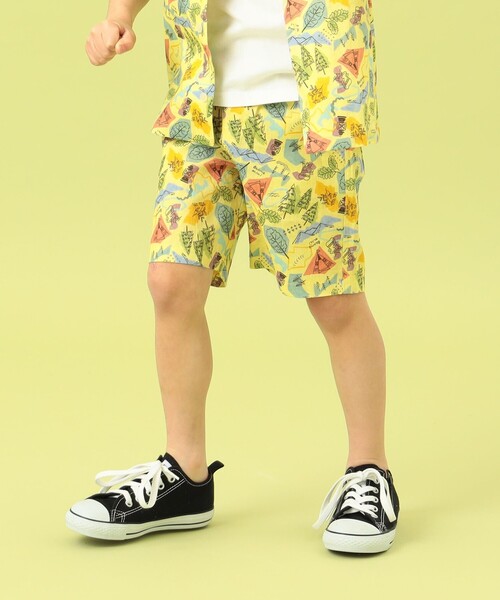 BEAMS mini(ビームスミニ)の「BEAMS mini / キャンプ プリント ショートパンツ 23SS(90~150cm)(その他パンツ・キッズ・イエロー/ナチュラル・90/100/110/120/130/140/150)」の4枚目の写真