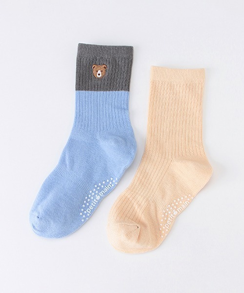 petit main（プティマイン）の「アソートソックス2P（ソックス/靴下・キッズ・ラベンダー/オフホワイト/ブラウン/ライトグリーン・L/M/SS/S）」の3枚目の写真