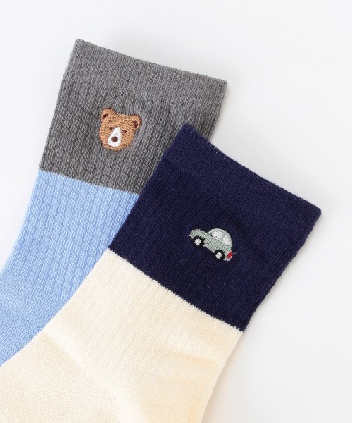 petit main（プティマイン）の「アソートソックス2P（ソックス/靴下・キッズ・ラベンダー/オフホワイト/ブラウン/ライトグリーン・L/M/SS/S）」の6枚目の写真