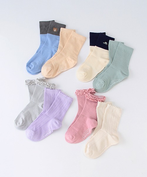 petit main（プティマイン）の「アソートソックス2P（ソックス/靴下・キッズ・ラベンダー/オフホワイト/ブラウン/ライトグリーン・L/M/SS/S）」の13枚目の写真