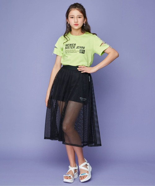 JENNI（ジェニィ）の「厚底クロススポサン（サンダル・キッズ・オフホワイト/ブラック・21cm/20cm/22cm/24cm/23cm）」の3枚目の写真