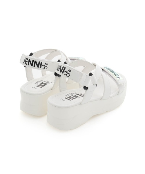 JENNI（ジェニィ）の「厚底クロススポサン（サンダル・キッズ・オフホワイト/ブラック・21cm/20cm/22cm/24cm/23cm）」の6枚目の写真