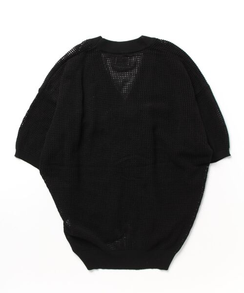 DANKE SCHON(ダンケシェーン)の「Dankeschon/ダンケシェーン/12GG メッシュカーディガン(カーディガン/ボレロ・メンズ・ブラック/ホワイト・F)」の4枚目の写真