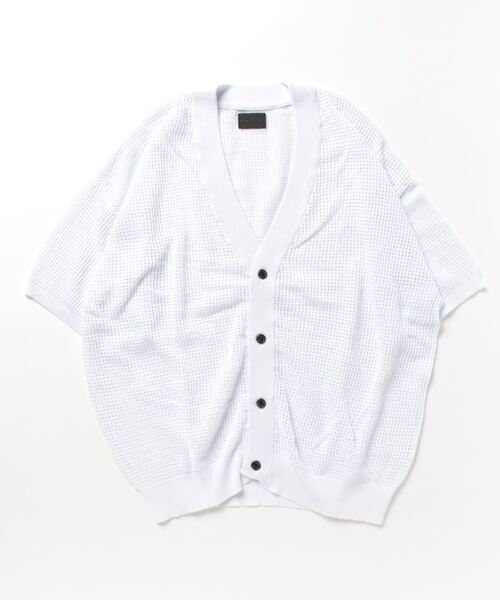 DANKE SCHON(ダンケシェーン)の「Dankeschon/ダンケシェーン/12GG メッシュカーディガン(カーディガン/ボレロ・メンズ・ブラック/ホワイト・F)」の14枚目の写真