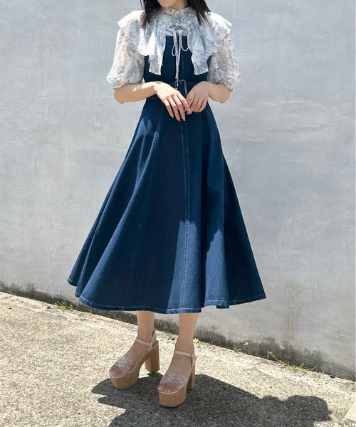 one way（ワンウェイ）の「ラッフル襟付きブラウス（シャツ/ブラウス・レディース・ホワイト系その他/ベージュ系その他/ホワイト/ピンク/ブルー・FREE）」の7枚目の写真