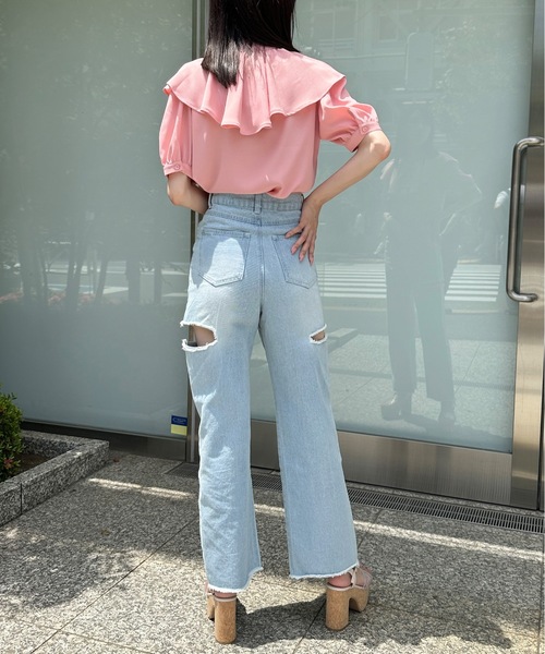 one way（ワンウェイ）の「ラッフル襟付きブラウス（シャツ/ブラウス・レディース・ホワイト系その他/ベージュ系その他/ホワイト/ピンク/ブルー・FREE）」の16枚目の写真