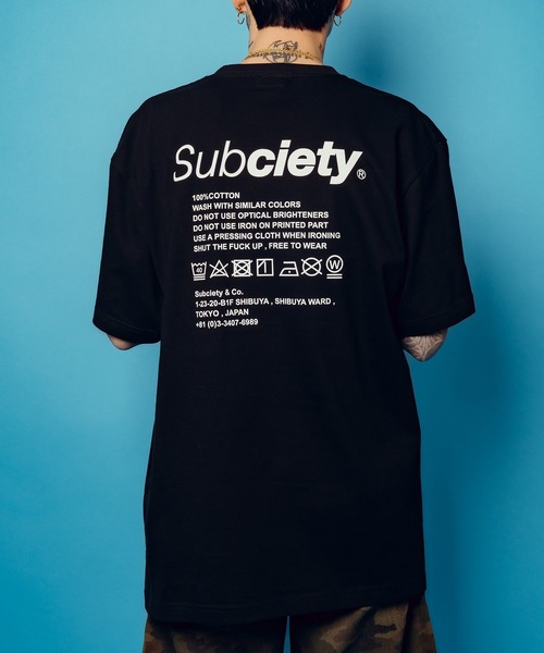 Subciety（サブサエティ）の「LABEL TEE（Tシャツ/カットソー・メンズ・ホワイト×グリーン/グレー系その他/ブラック/ホワイト×ブラック/ホワイト×ブルー/ブラック×ブルー/ホワイト系その他2/アッシュ/ブラック×ブラック/パープル/ブラック×レッド/グリーン/ブルー/ホワイト×ホワイト/レッド/ホワイト×ピンク/ミント/イエロー/ホワイト×シルバー/オリーブ/ブラック×ゴールド/ホワイト系その他3/ホワイト×パープル/ブラック×ホワイト/ホワイト系その他4・LARGE/SMALL/X-LARGE/MEDIUM/XX-LARGE）」の13枚目の写真