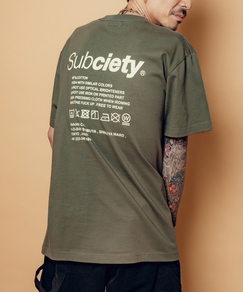 Subciety（サブサエティ）の「LABEL TEE（Tシャツ/カットソー・メンズ・ホワイト×グリーン/グレー系その他/ブラック/ホワイト×ブラック/ホワイト×ブルー/ブラック×ブルー/ホワイト系その他2/アッシュ/ブラック×ブラック/パープル/ブラック×レッド/グリーン/ブルー/ホワイト×ホワイト/レッド/ホワイト×ピンク/ミント/イエロー/ホワイト×シルバー/オリーブ/ブラック×ゴールド/ホワイト系その他3/ホワイト×パープル/ブラック×ホワイト/ホワイト系その他4・LARGE/SMALL/X-LARGE/MEDIUM/XX-LARGE）」の20枚目の写真