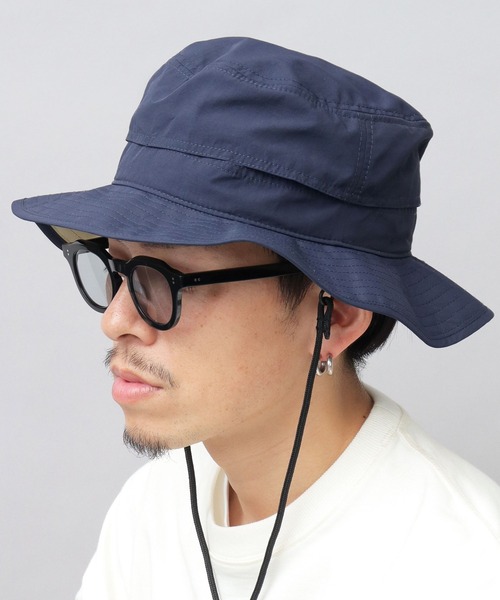 A.M.S.（エーエムエス）の「撥水加工 ナイロン 配色 ワイドアドベンチャーハット（ハット・メンズ・ネイビー/ブラック/ベージュ/グレー/ブルー・FREE）」の9枚目の写真