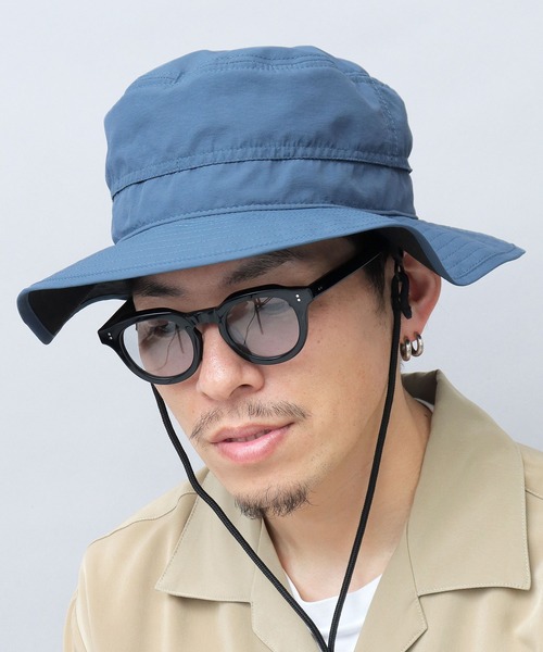A.M.S.（エーエムエス）の「撥水加工 ナイロン 配色 ワイドアドベンチャーハット（ハット・メンズ・ネイビー/ブラック/ベージュ/グレー/ブルー・FREE）」の10枚目の写真