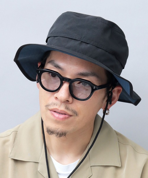 A.M.S.（エーエムエス）の「撥水加工 ナイロン 配色 ワイドアドベンチャーハット（ハット・メンズ・ネイビー/ブラック/ベージュ/グレー/ブルー・FREE）」の11枚目の写真