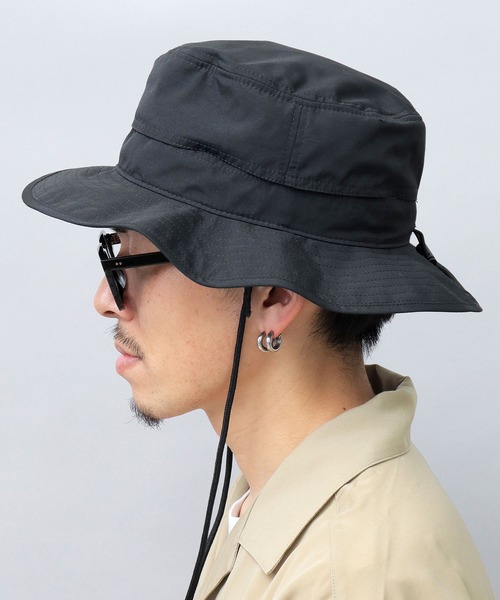 A.M.S.（エーエムエス）の「撥水加工 ナイロン 配色 ワイドアドベンチャーハット（ハット・メンズ・ネイビー/ブラック/ベージュ/グレー/ブルー・FREE）」の12枚目の写真
