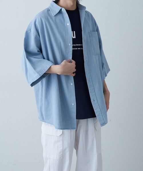 COLONY 2139（コロニートゥーワンスリーナイン）の「デニムBIGシャツ（シャツ/ブラウス・メンズ・インディゴブルー/サックスブルー・MEDIUM/LARGE）」の3枚目の写真