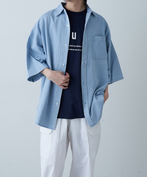 COLONY 2139（コロニートゥーワンスリーナイン）の「デニムBIGシャツ（シャツ/ブラウス・メンズ・インディゴブルー/サックスブルー・MEDIUM/LARGE）」の6枚目の写真