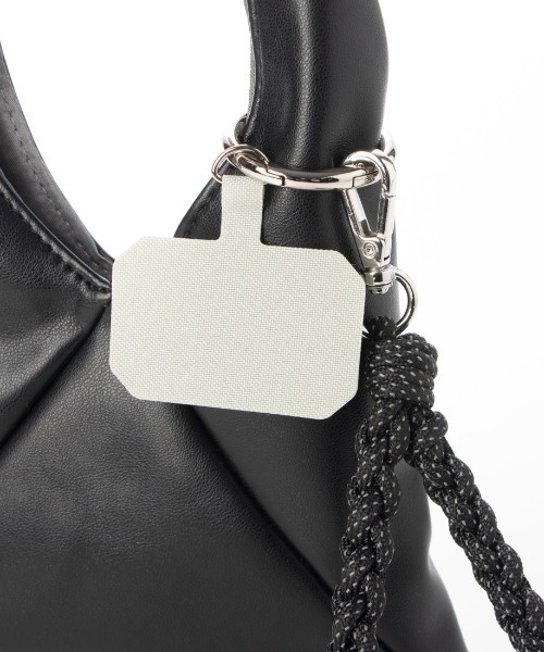 cache cache（カシュ カシュ）の「カシュカシュ cachecache / ソフト合皮ミニバッグ付きスマホストラップセット（ショルダーバッグ・レディース・ライトグレー/ブラック/イエロー/オレンジ/グリーン・FREE）」の10枚目の写真