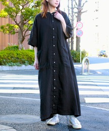 HARVESTY/ハーベスティー SS SHIRTS ROBE CHAMBRA半袖シャツ