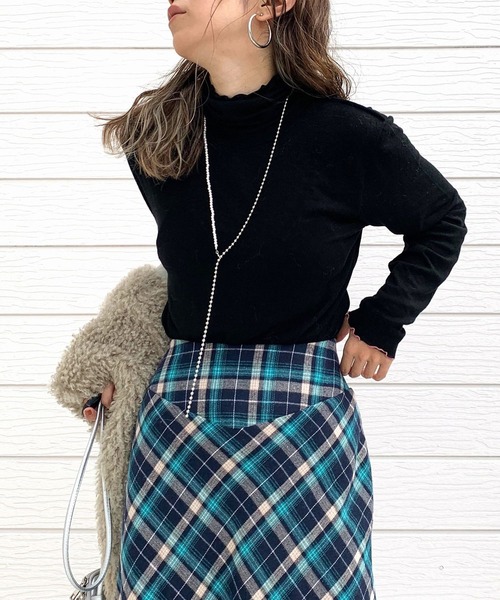 Q（キュー）の「マシュマロタートル（Tシャツ/カットソー・レディース・ブラック/ブルー/アイボリー/スモークピンク/ネイビー/ライトグリーン/ライトグレー/チェリーピンク・MEDIUM）」の3枚目の写真